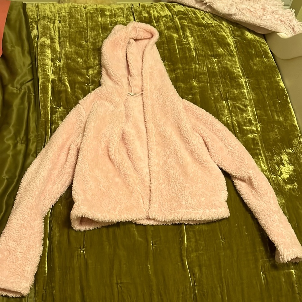 Pink fuzzy jacket